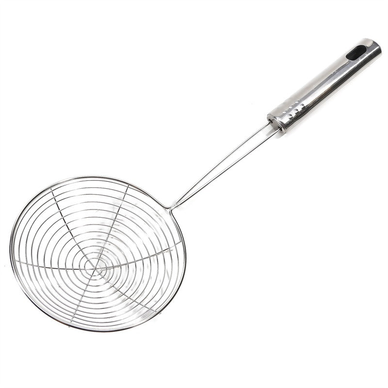 Professional Grade Stainless Steel Frying Strainer, Wire Mesh Skimmer, Colander Spoon for French Fries, Kitchen Supplies