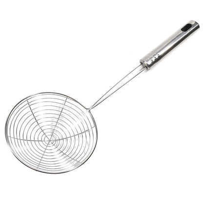 Professional Grade Stainless Steel Frying Strainer, Wire Mesh Skimmer, Colander Spoon for French Fries, Kitchen Supplies