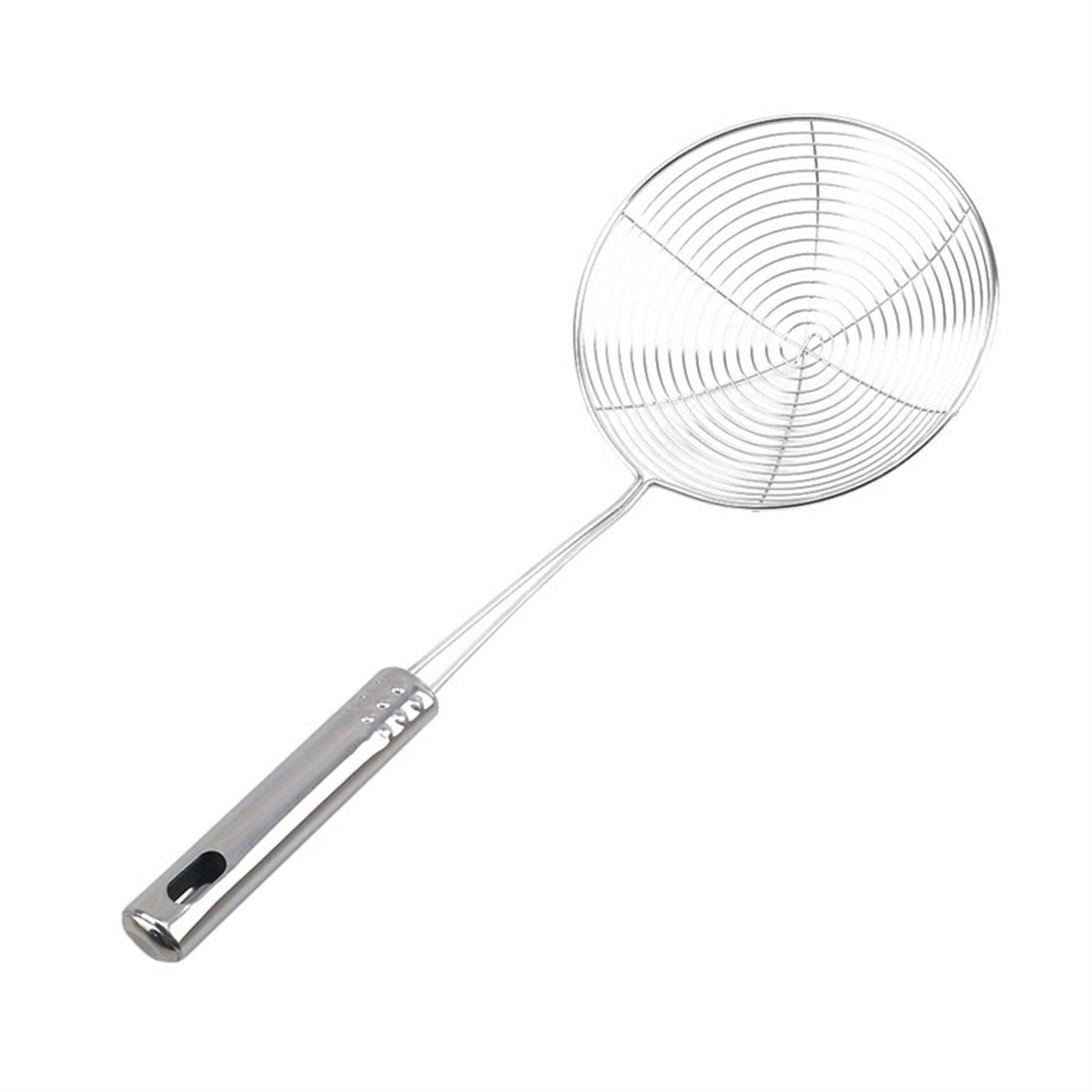 Professional Grade Stainless Steel Frying Strainer, Wire Mesh Skimmer, Colander Spoon for French Fries, Kitchen Supplies
