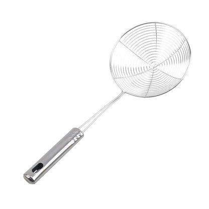 Professional Grade Stainless Steel Frying Strainer, Wire Mesh Skimmer, Colander Spoon for French Fries, Kitchen Supplies