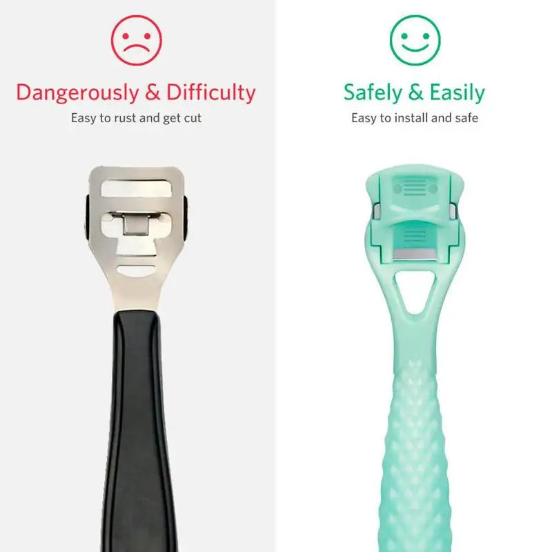 Stainless Steel Callus Corn Remover Foot Rasp, Hard Skin Heel File Scrubber, Pedicure Nail Care Tool for Smooth Feet