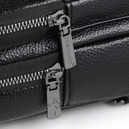 Mens Chest Pack Crossbody Bag  Luxury PU Leather Shoulder Bag For Everyday Use 3