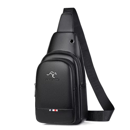 Mens Chest Pack Crossbody Bag  Luxury PU Leather Shoulder Bag For Everyday Use 6