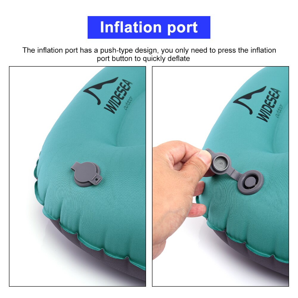 Portable Inflatable Pillow Camping Equipment Folding Compressible Air Cushion Outdoor Protective Sl 4
