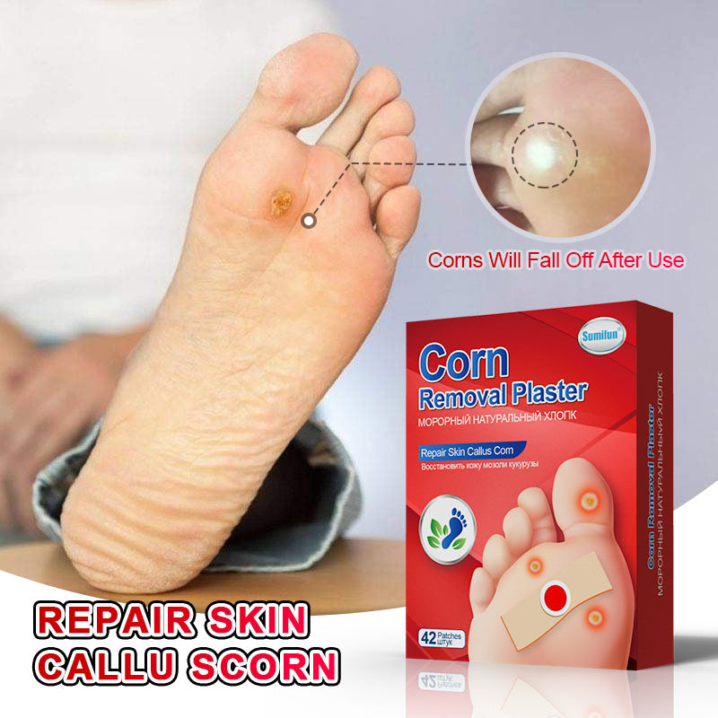 42PCS Toe Corn Removal Patch Non Woven Fabric, Corn Callus Plaster Remover Pads, Adhesive Cushion for Foot Care