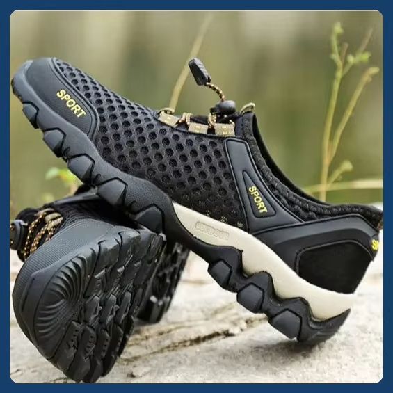 Men's Breathable Mesh Hiking Shoes Lightweight Non Slip Casual Sneakers