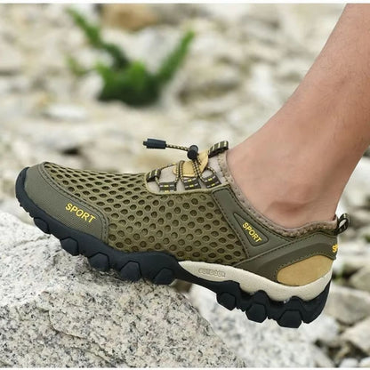 Mens Breathable Mesh Hiking Shoes Lightweight Non Slip Casual Sneakers 12