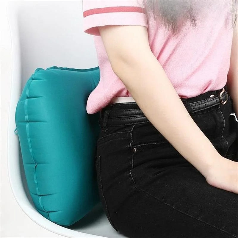 Flocking Inflatable Travel Pillow Square Pillow For Outdoor Camping Multifunctional Home Office Sup 4