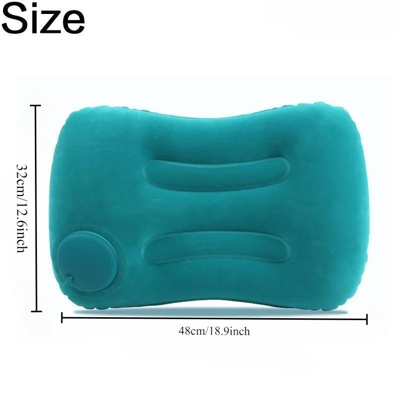 Flocking Inflatable Travel Pillow Square Pillow For Outdoor Camping Multifunctional Home Office Sup 5