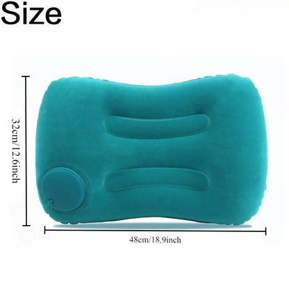 Flocking Inflatable Travel Pillow Square Pillow For Outdoor Camping Multifunctional Home Office Sup 5