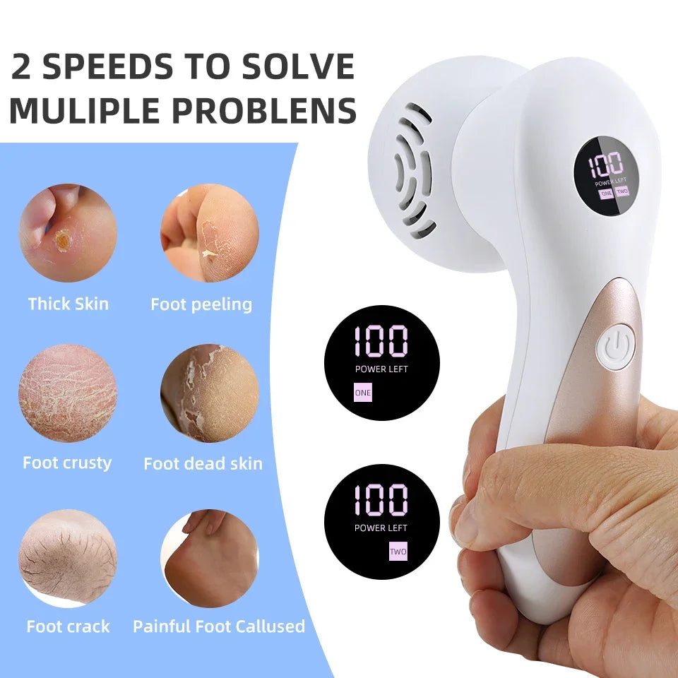 Electric Pedicure Tools Foot Care File, Feet Callus Remover Foot Files Machine for Heels Hard Dead Skin and Cracked Feet