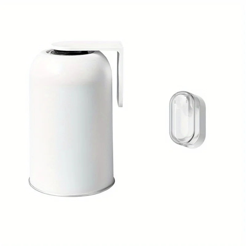 Magnetic 304 Stainless Steel Mouthwash Cup, Non-Perforated Toothbrush Holder Set, Toiletries Storage Box
