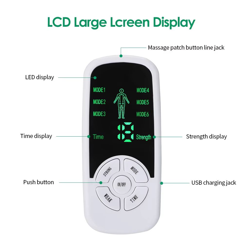 Electric Muscle Stimulator Tens Unit Body Massager For Back Neck And Physiotherapy 5
