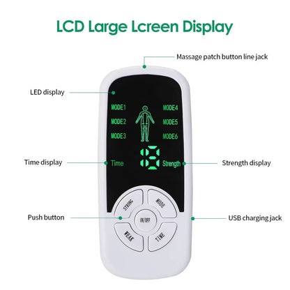 Electric Muscle Stimulator Tens Unit Body Massager For Back Neck And Physiotherapy 5