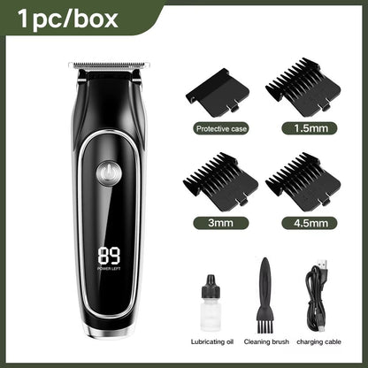 USB Rechargeable Hair Clipper With Adjustable Cutter Head For Beard And Hair Trimming 10