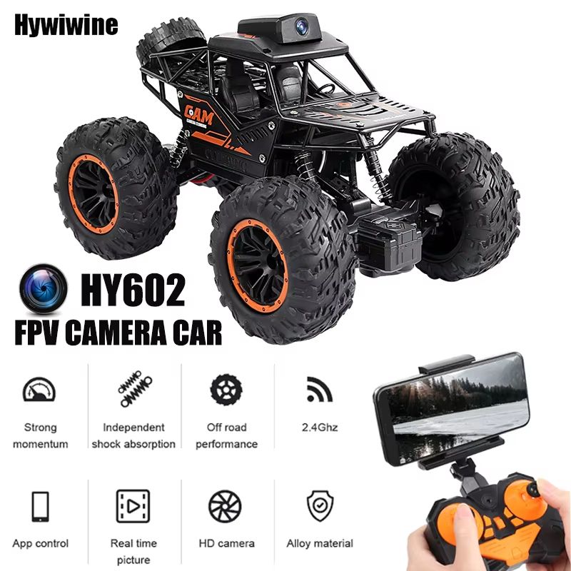RC Car with HD Camera and WiFi FPV Remote Control Stunt SUV 1:18 Scale