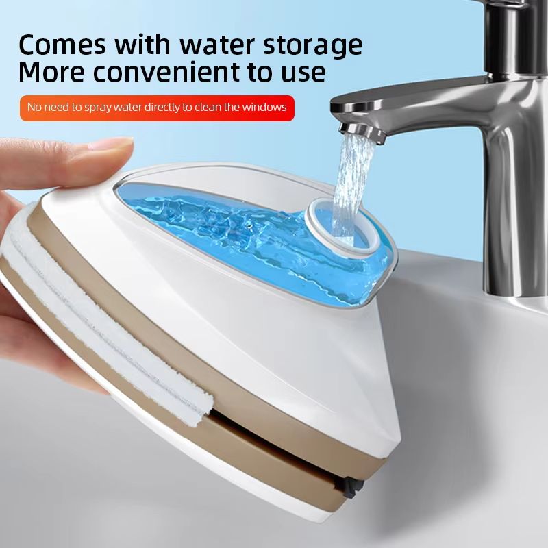 Magnetic Window Cleaner Brush DoubleSided Glass Cleaning Tool With Automatic Water Discharge 3