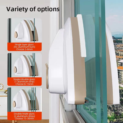 Magnetic Window Cleaner Brush DoubleSided Glass Cleaning Tool With Automatic Water Discharge 4