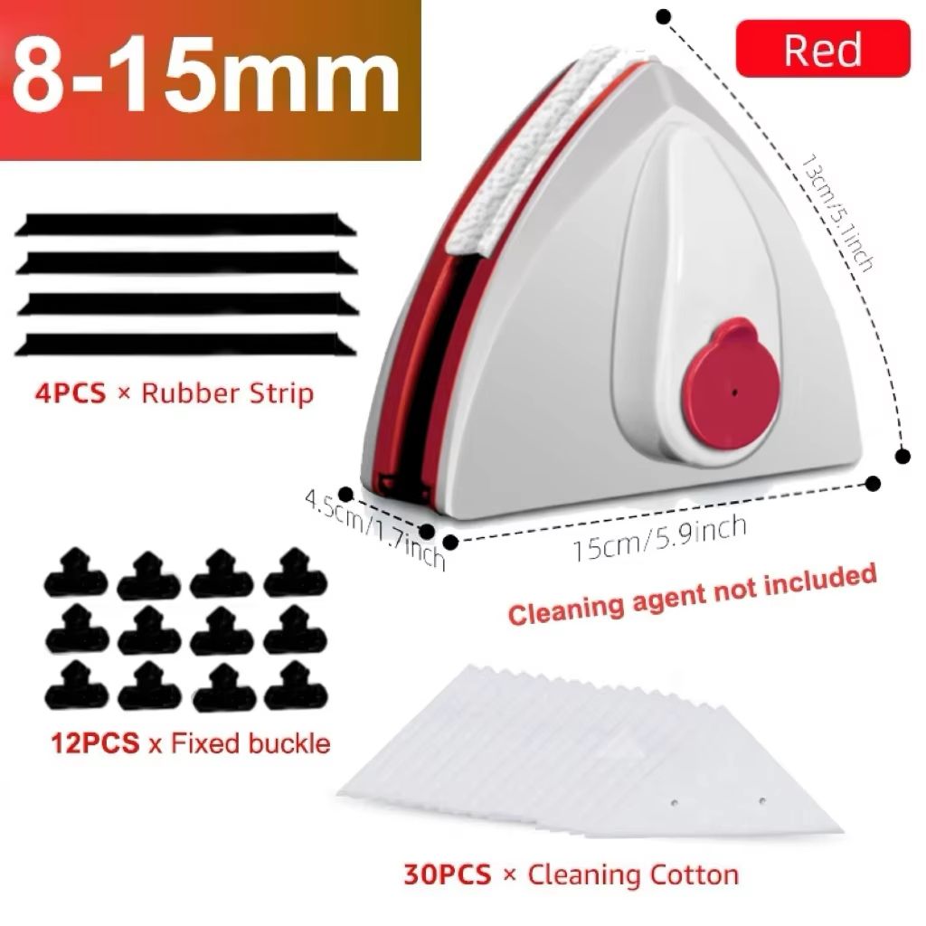 Magnetic Window Cleaner Brush DoubleSided Glass Cleaning Tool With Automatic Water Discharge 9