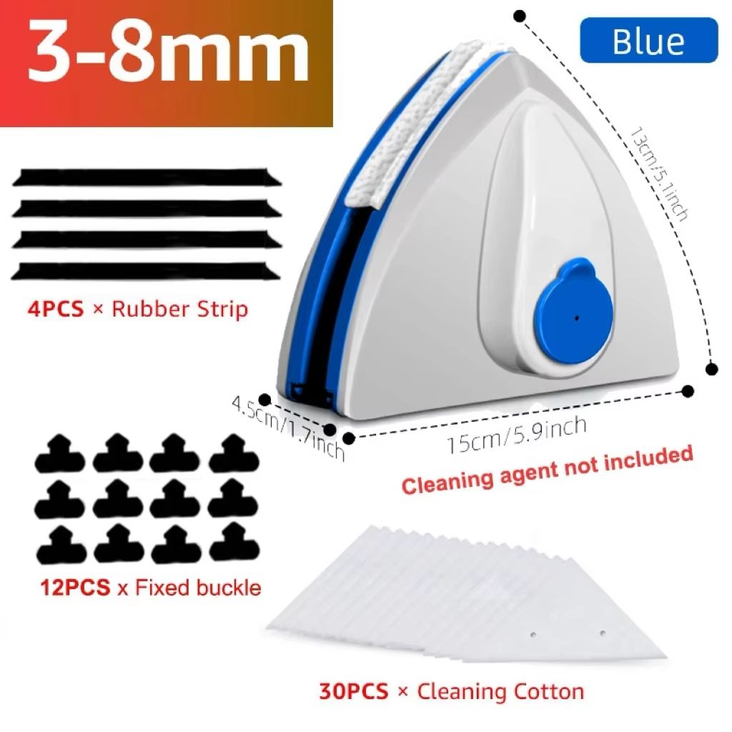 Magnetic Window Cleaner Brush DoubleSided Glass Cleaning Tool With Automatic Water Discharge 6