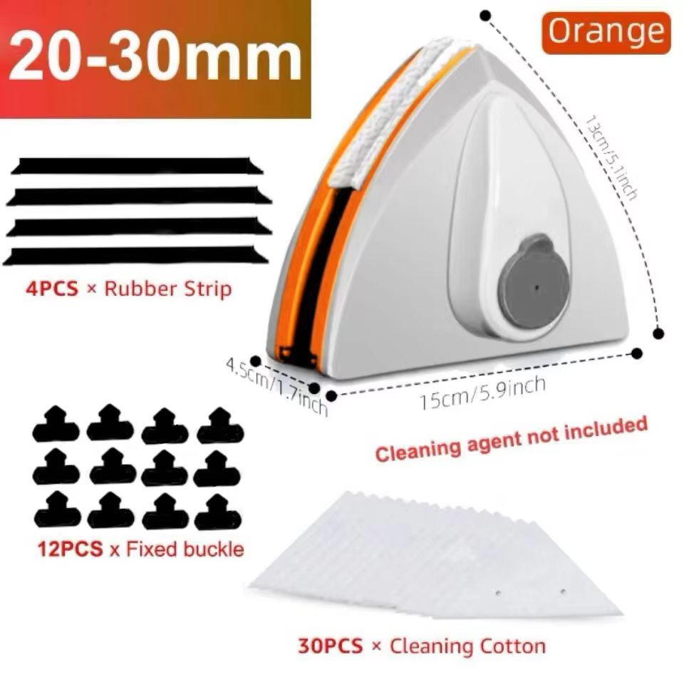 Magnetic Window Cleaner Brush DoubleSided Glass Cleaning Tool With Automatic Water Discharge 7