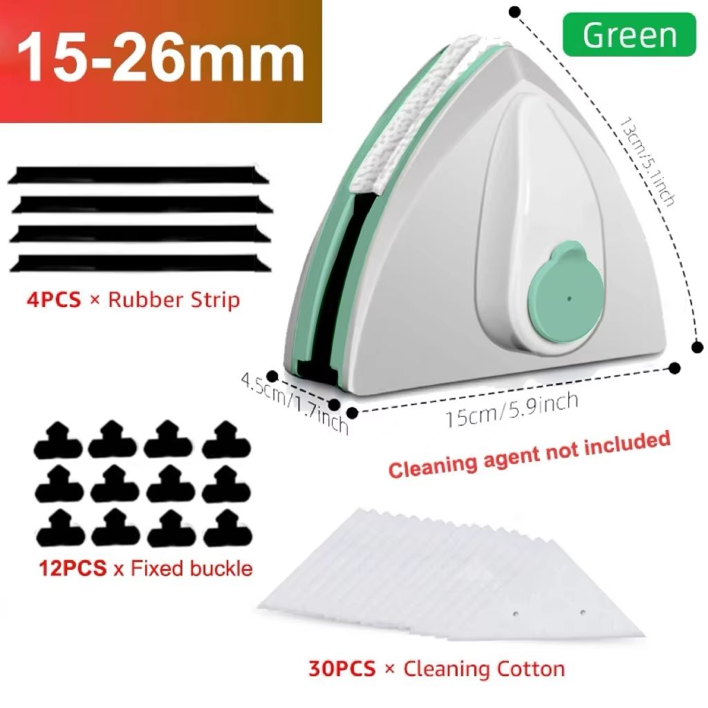 Magnetic Window Cleaner Brush DoubleSided Glass Cleaning Tool With Automatic Water Discharge 8