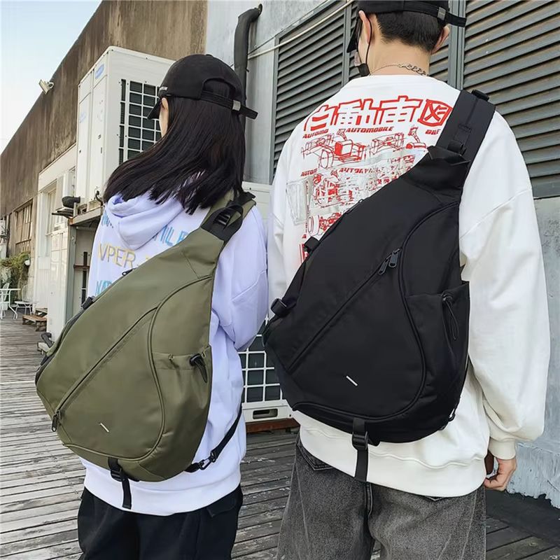 Large Capacity Men's Chest Pack Travel Crossbody Bag with High-Quality Nylon