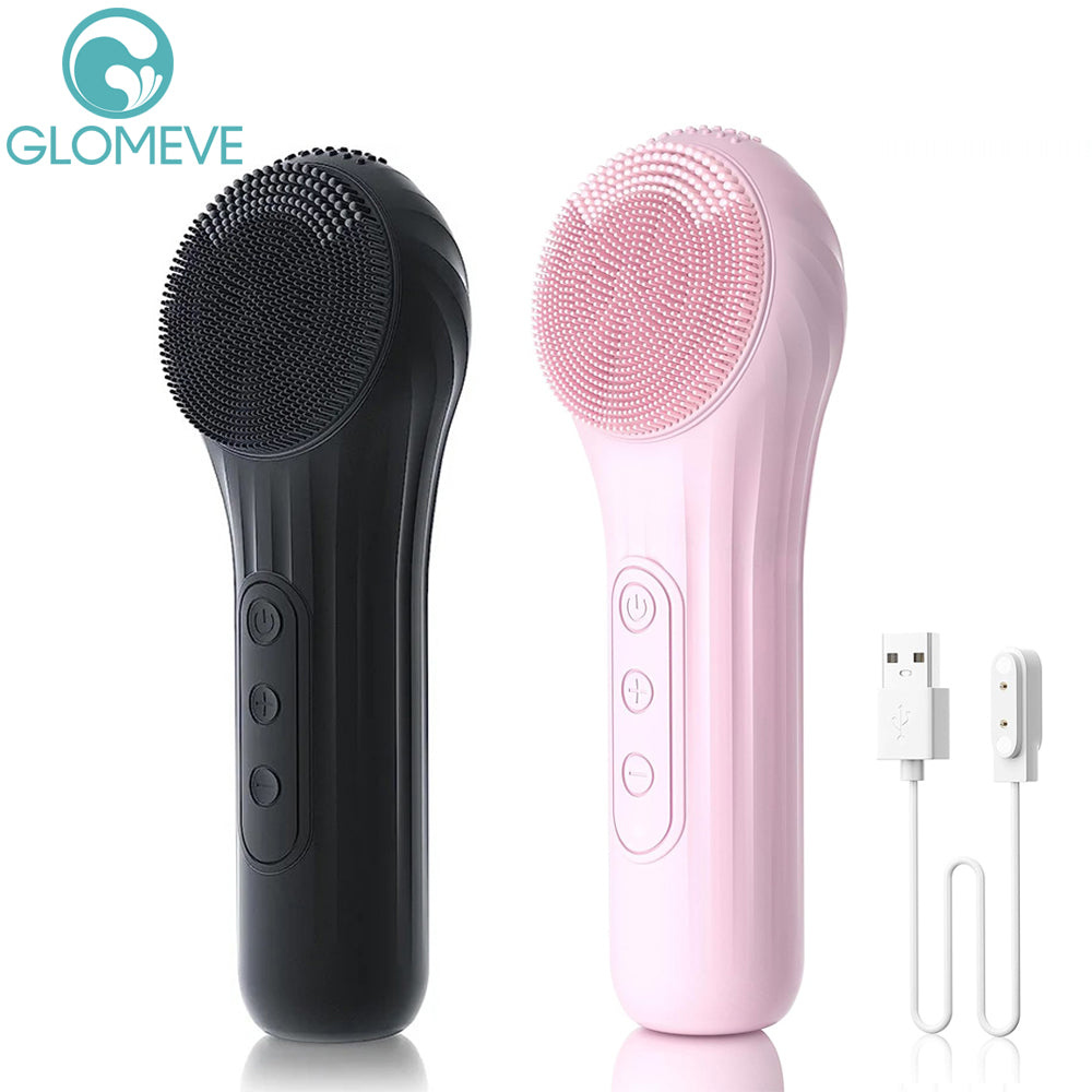 Rechargeable Sonic Waterproof Facial Cleansing Brush, Exfoliating Vibrating Scrubber & Deep Clean Face Cleaner for Skin