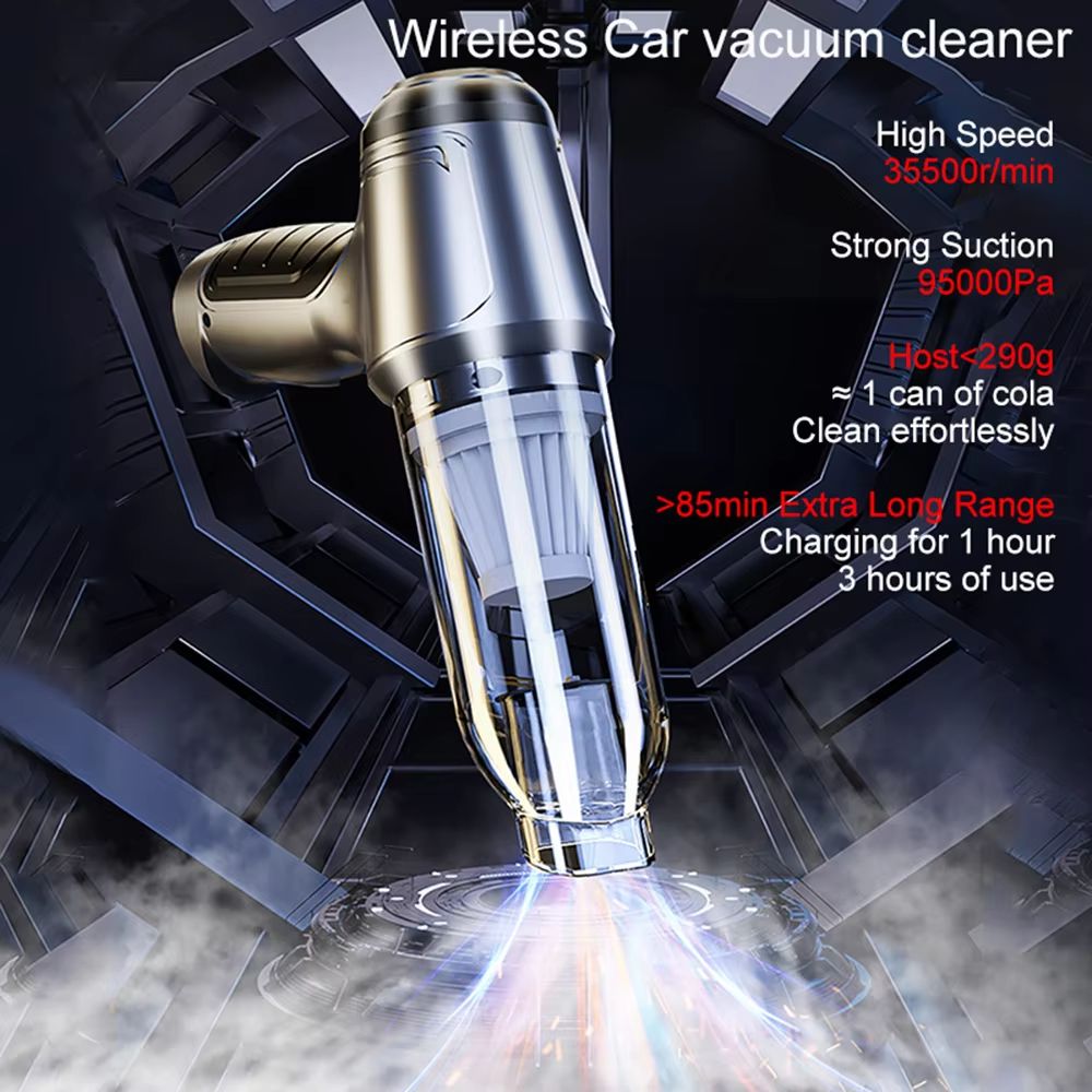Car Vacuum Cleaner 95000PA Wireless Handheld Strong Suction Portable Vacuum 1