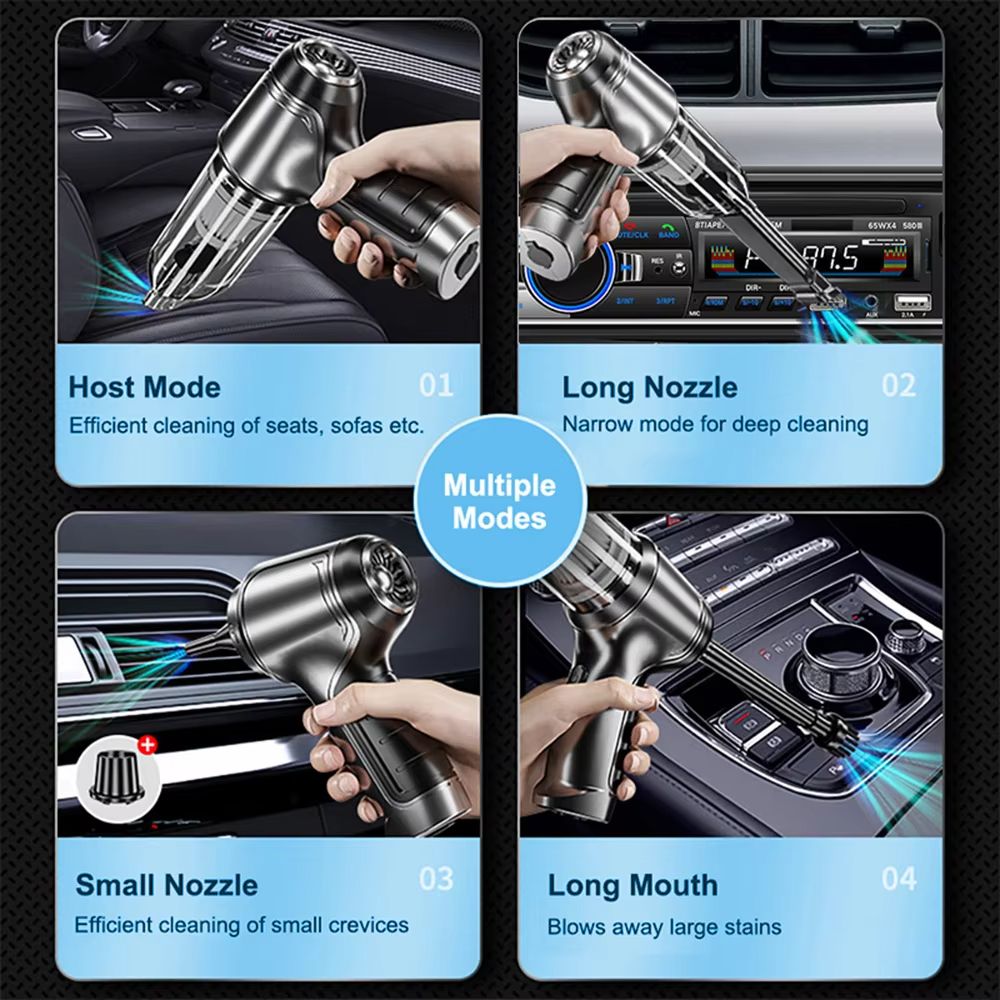 Car Vacuum Cleaner 95000PA Wireless Handheld Strong Suction Portable Vacuum 4