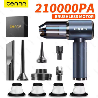 CENRR 210000PA Mini Wireless Handheld Car Vacuum Cleaner Portable Powerful Suction