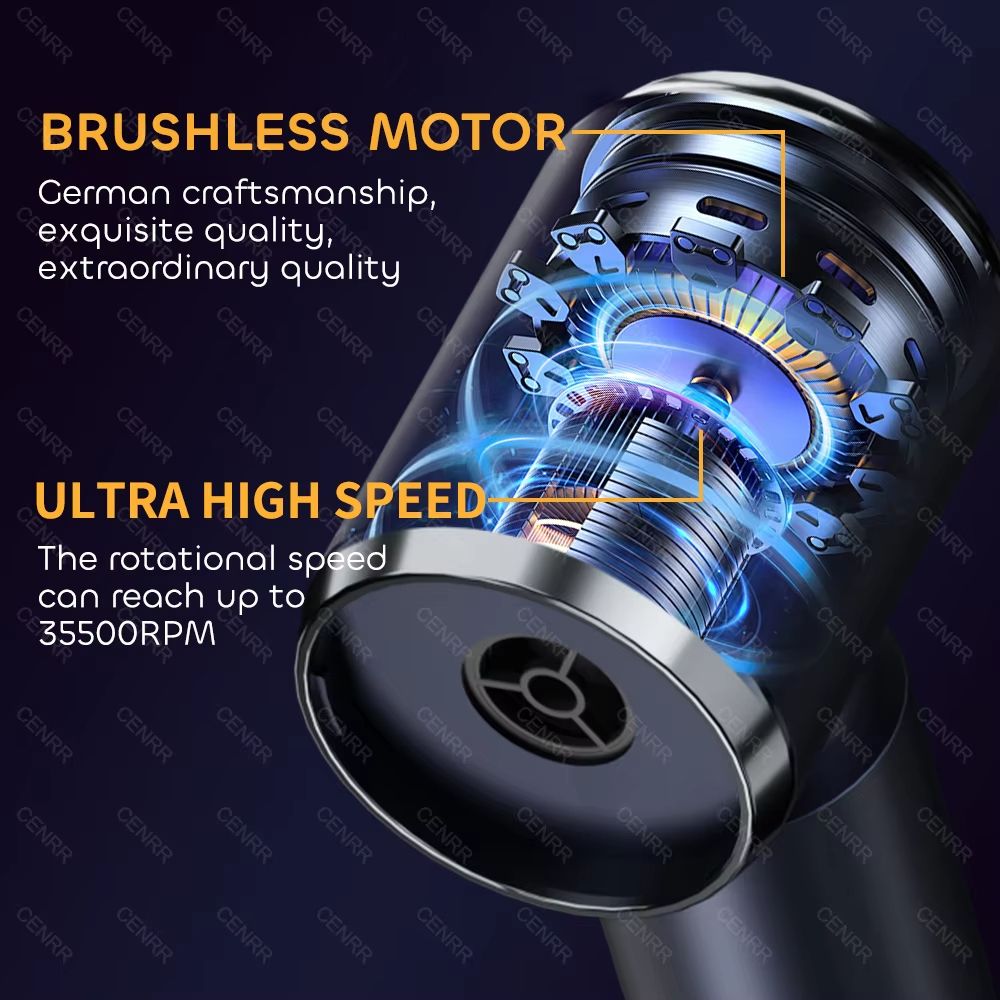 CENRR 210000PA Mini Wireless Handheld Car Vacuum Cleaner Portable Powerful Suction 3