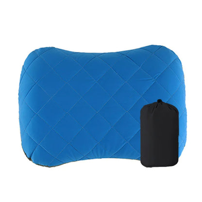 Ergonomic Inflating Camping Pillow Travel Neck Support Cushion Lightweight Lumbar Pillow With Soft  7