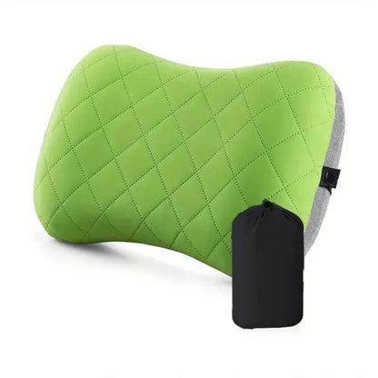 Ergonomic Inflating Camping Pillow Travel Neck Support Cushion Lightweight Lumbar Pillow With Soft  8