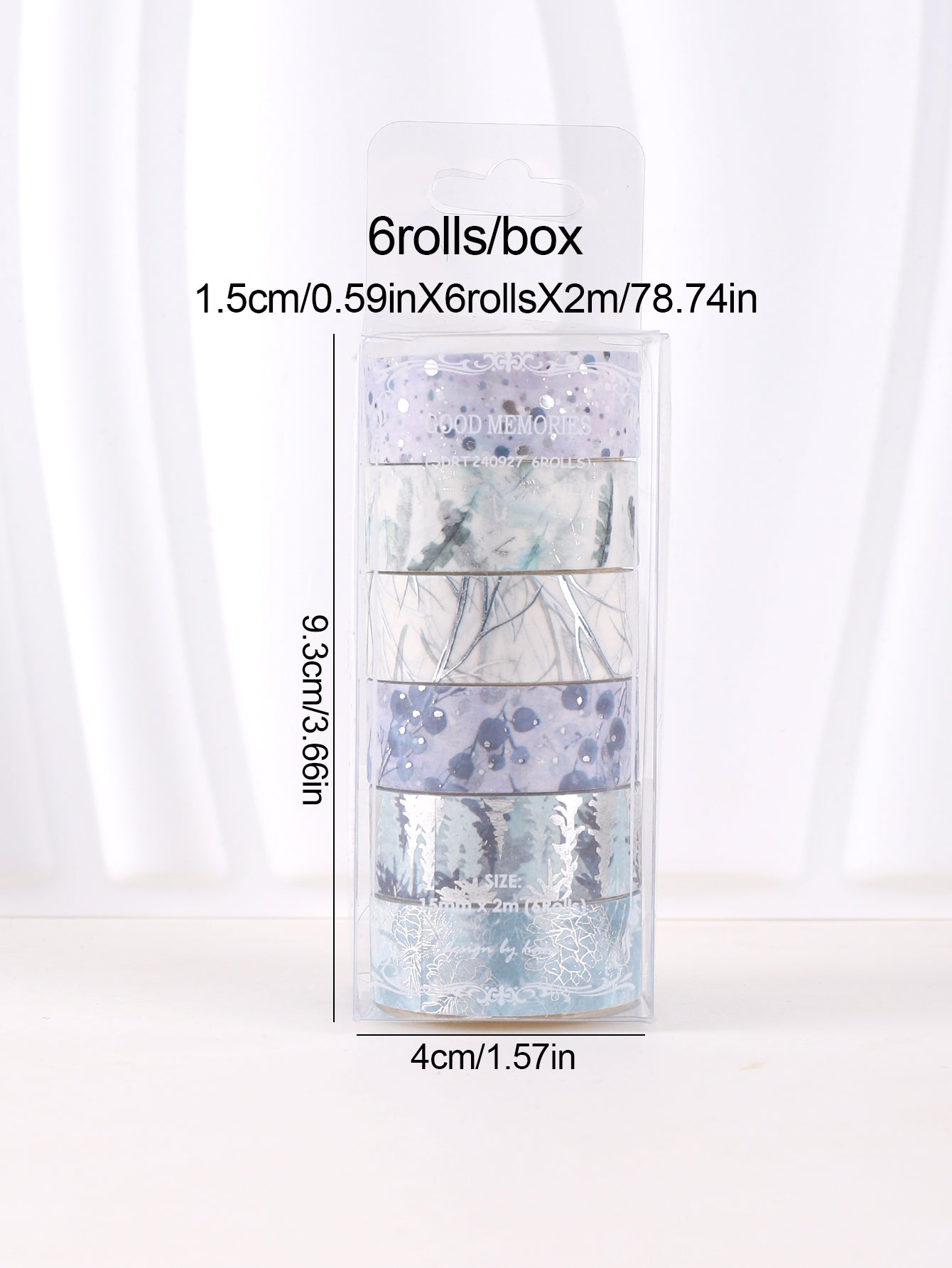 6rolls/Box Hot Silver Leaves Washi Tape, Scrapbooking And Decor Washi Tapes, Stationary Supplies for Crafts