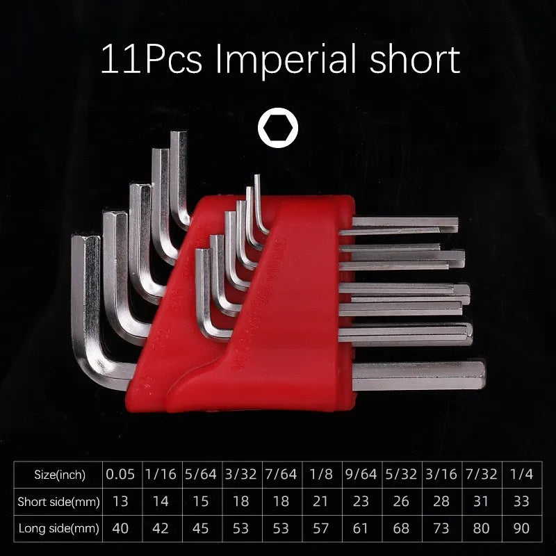 5811 Pcs Metric Allen Wrench Set Short Arm LShape Hex Key Set For Vehicle Repair Home Hand Tools 8