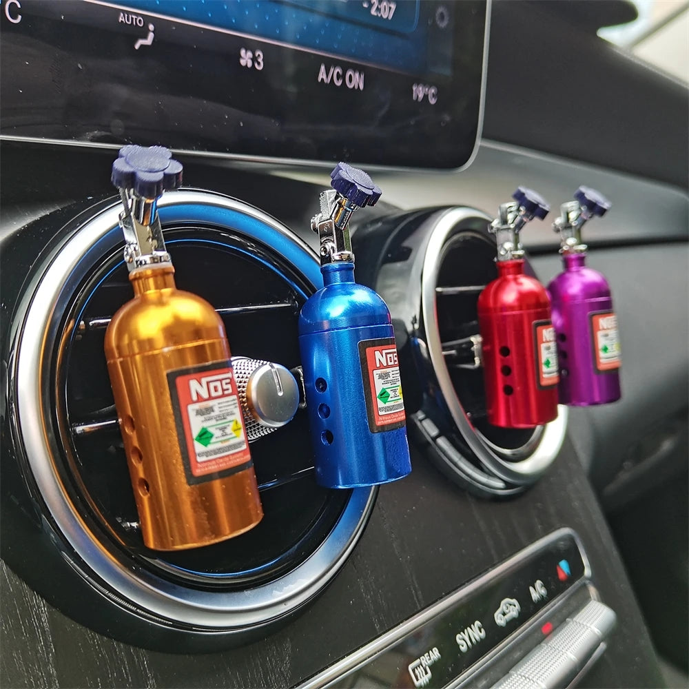 Hot Sale NOS Nitrogen Bottle Car Air Freshener, Auto Vent Clip Aromatherapy Perfume for Long-Lasting Fragrance