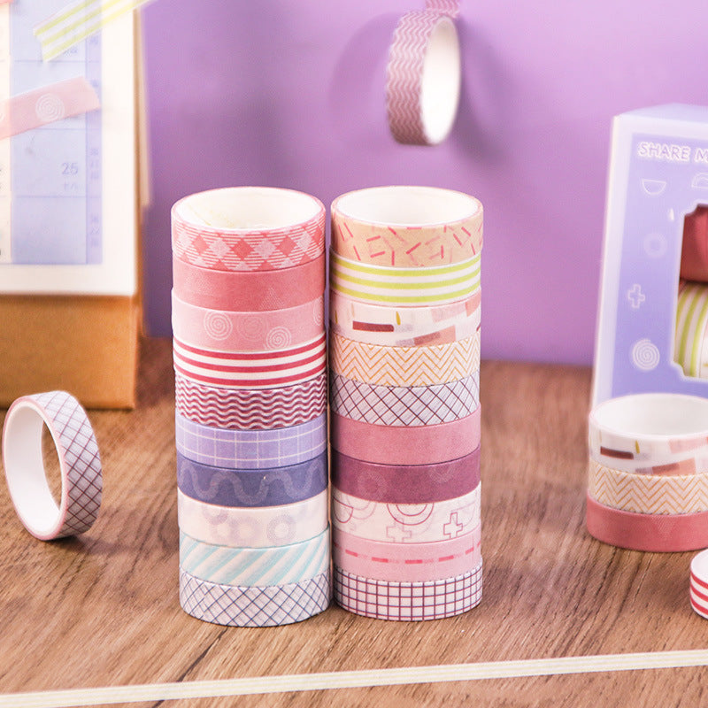 20 Rolls Vintage Washi Tape, DIY Collage Art Junk Journal, Scrapbook Masking Tape Handmade Holiday Gift Decoration