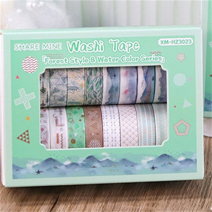 20 Rolls Vintage Washi Tape, DIY Collage Art Junk Journal, Scrapbook Masking Tape Handmade Holiday Gift Decoration