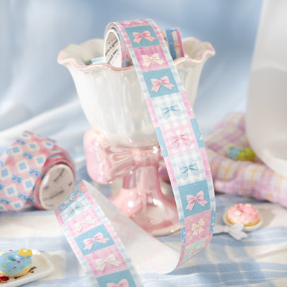 Plaid Texture Washi Tape 3 Rolls Set for Scrapbooking, DIY Journal Collage Art, Phone Case Notebook Decoration Crafts