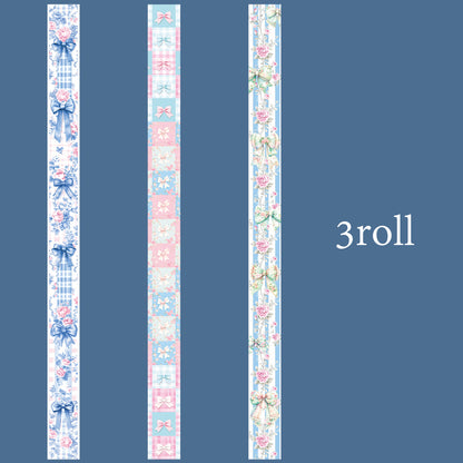 Plaid Texture Washi Tape 3 Rolls Set for Scrapbooking, DIY Journal Collage Art, Phone Case Notebook Decoration Crafts