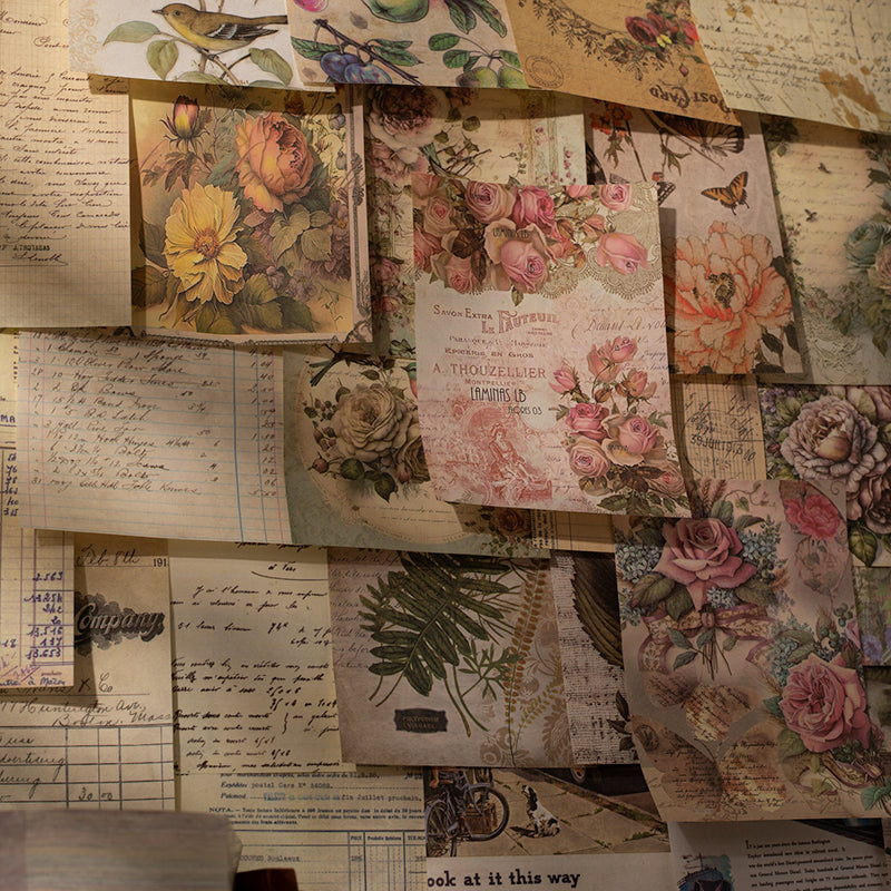 200 Unrepeated Old Magazine Newspaper, DIY Scrapbooking Paper, Journal Decoration, Material Paper for Crafts