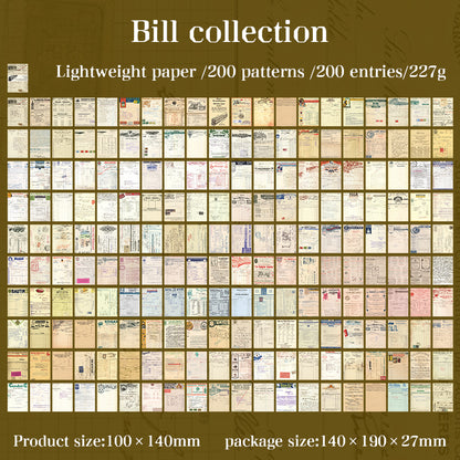 200 Unrepeated Old Magazine Newspaper, DIY Scrapbooking Paper, Journal Decoration, Material Paper for Crafts