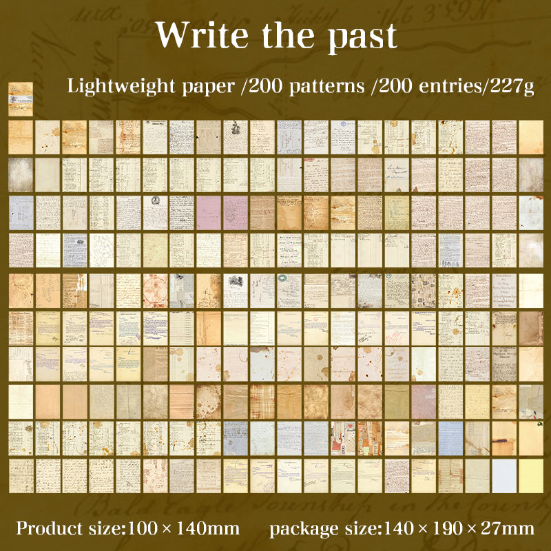 200 Unrepeated Old Magazine Newspaper, DIY Scrapbooking Paper, Journal Decoration, Material Paper for Crafts