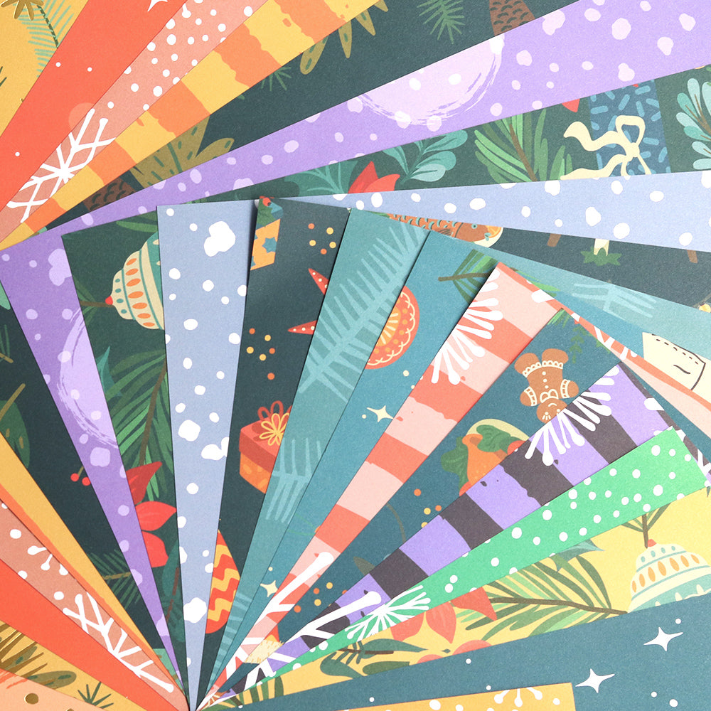 Creative Path 12 Inch Scrapbooking Paper, 20 Sheets Designer Pattern Pack for Christmas Crafts, Decorative Set