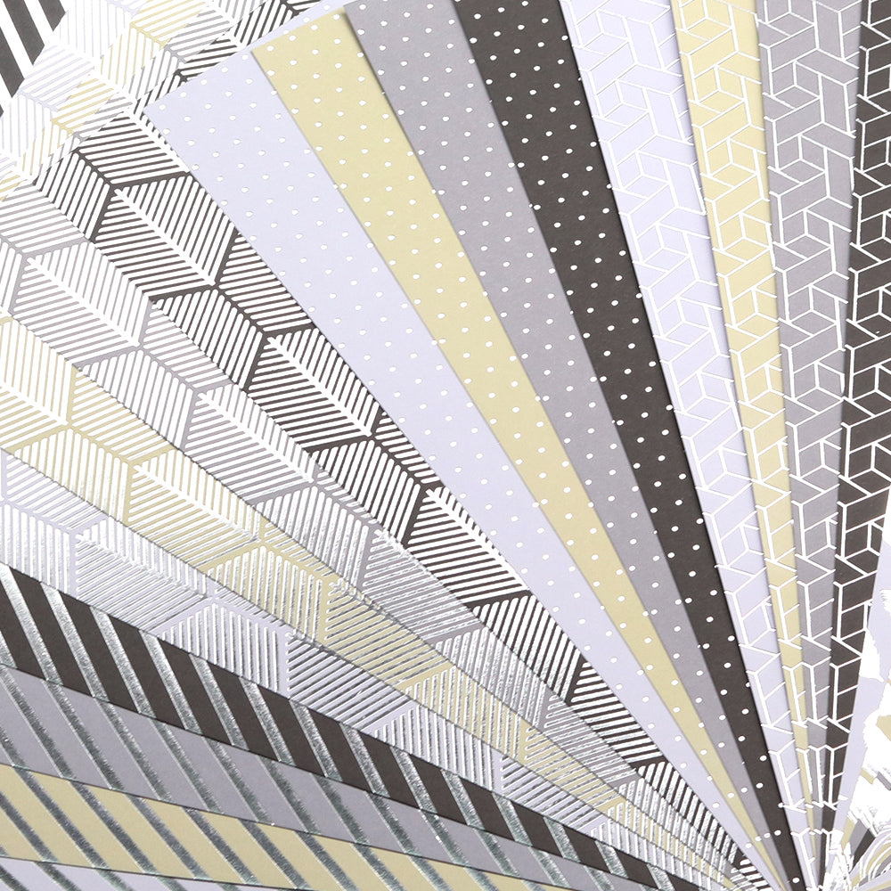Creative Path A4 Foil Scrapbook Paper Pad 28 Sheets DIY Cardmaking Cards Background Pattern Decoration Acid Free Craft