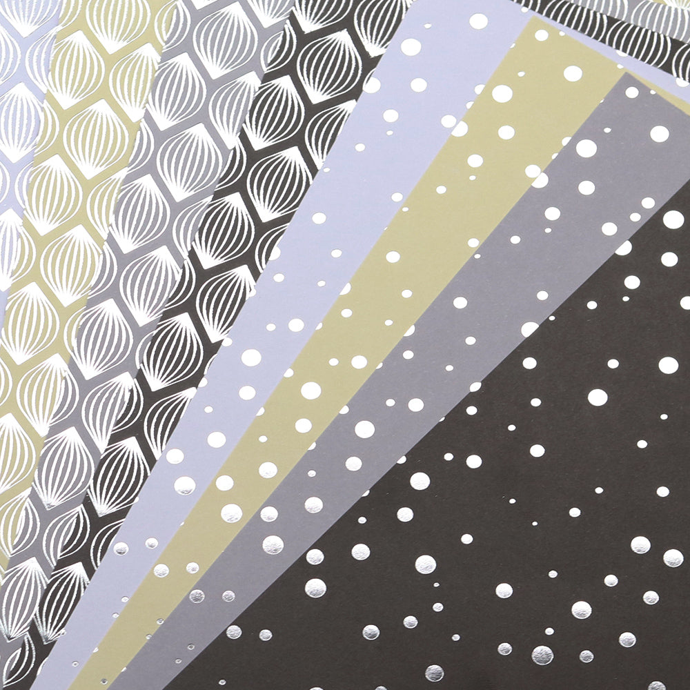 Creative Path A4 Foil Scrapbook Paper Pad 28 Sheets DIY Cardmaking Cards Background Pattern Decoration Acid Free Craft