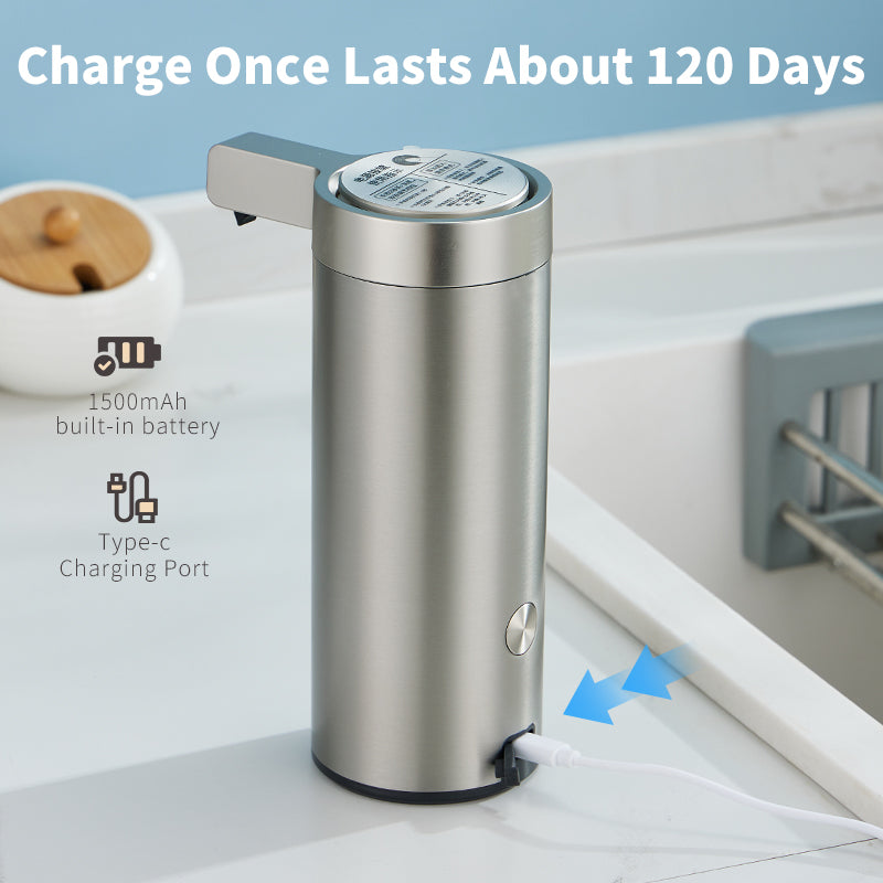 Smart Automatic Sensor Soap Dispenser Stainless Steel Kitchen Soap Machine For Hand Sanitizer  Body 4