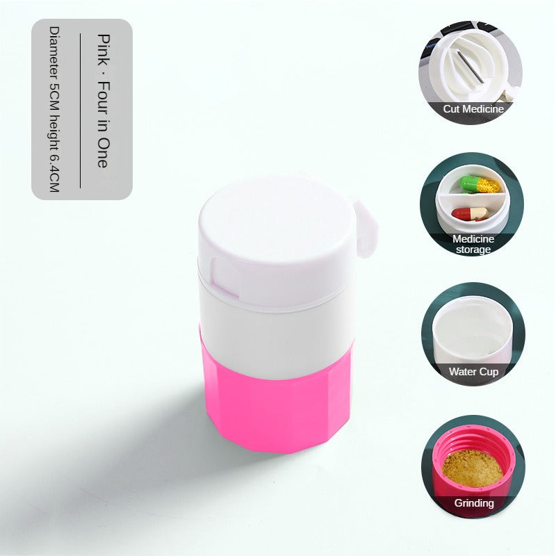 Pill Cutter And Organizer Portable Medicine Slicer Box For Home Use Simple Tablet Divider And Stora 8