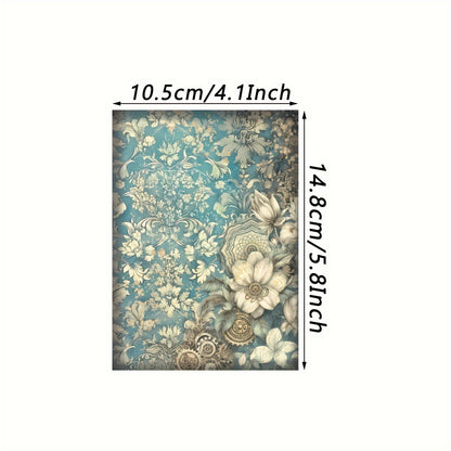 Scrapbooking Supplies Craft, 12 Sheets Punk Style Scrapbook Paper, Paper for Junk Journal Card Making DIY Art Crafts